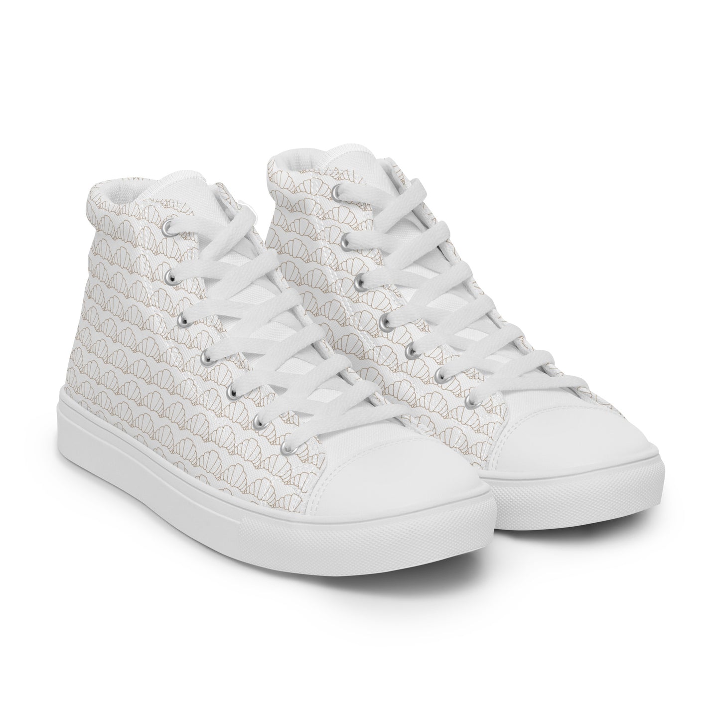 Croissant Men’s high top canvas shoes