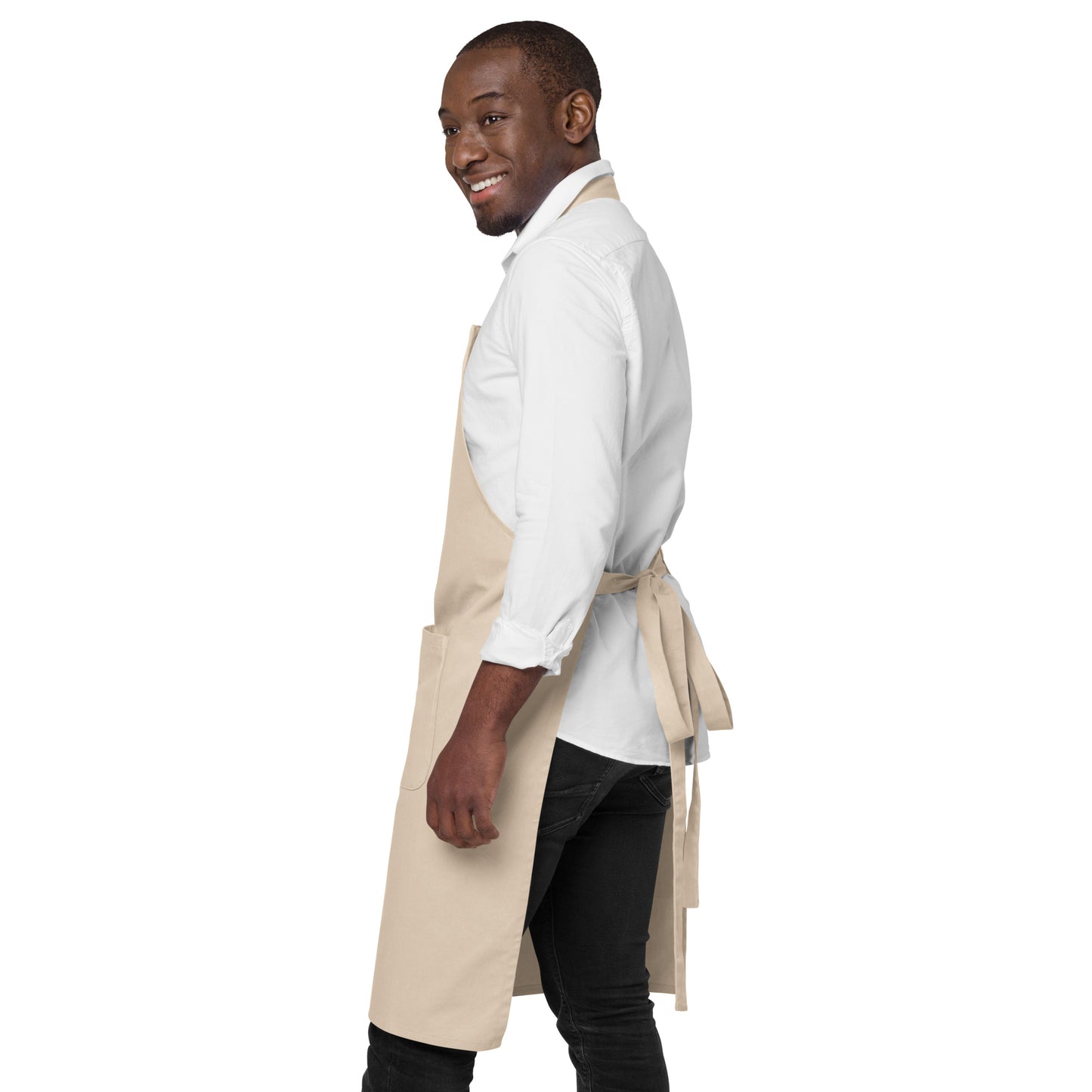 Gold croissant Organic cotton apron