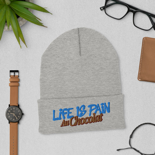 Life Is Pain Light Cuffed Beanie