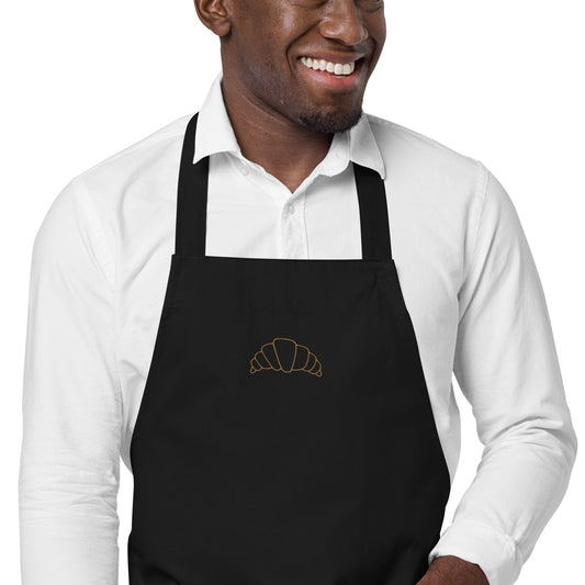 Gold croissant Organic cotton apron