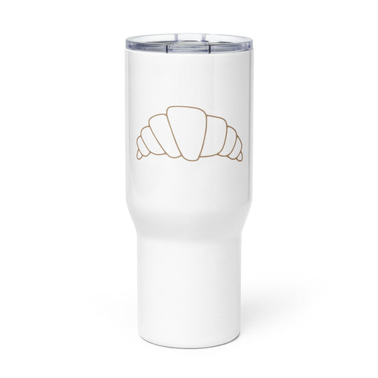 Gold Croissant Travel mug with a handle