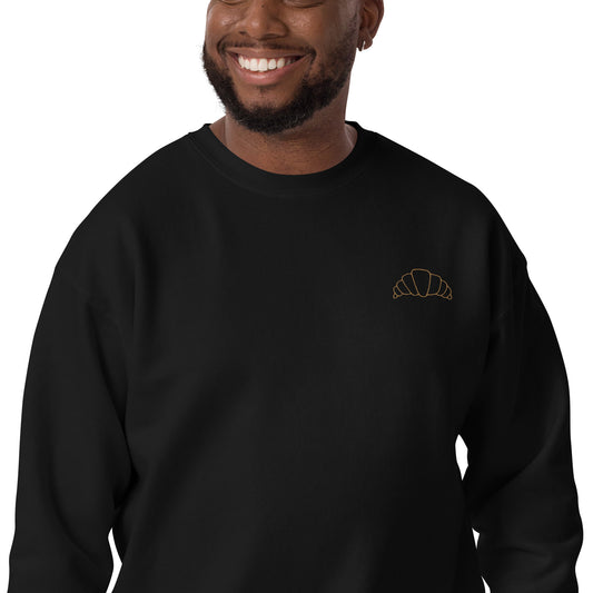 Gold Croissant Unisex Premium Sweatshirt