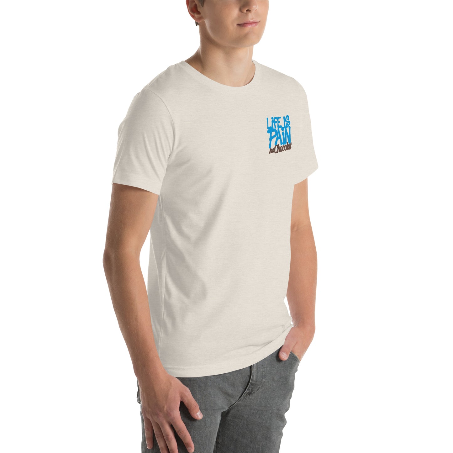 Lifs Is Pain Blue Unisex t-shirt